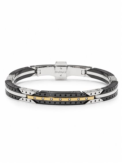 Pulsera Baraka Hombre in Oro amarillo Diamante 0.07 Ct BR2156 - BR2156